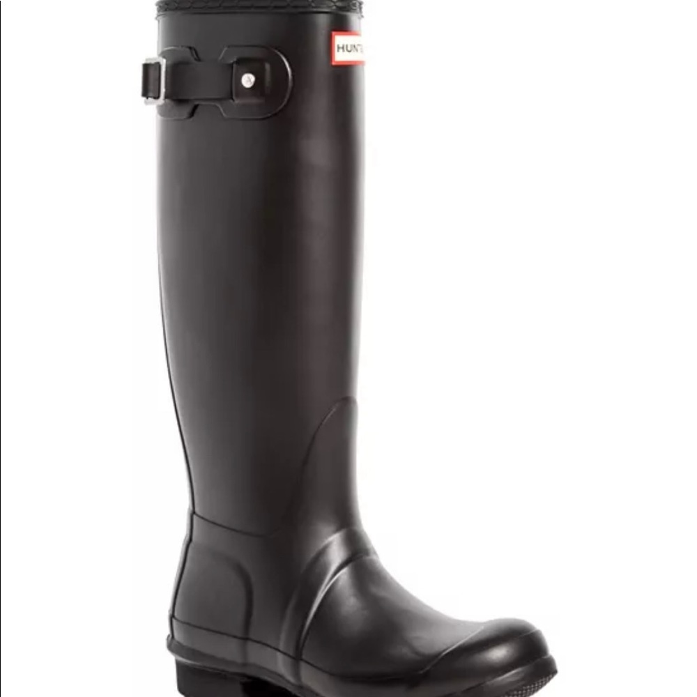 Brand new (in box) tall black Hunter boots size 10